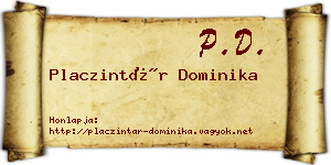 Placzintár Dominika névjegykártya